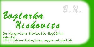 boglarka miskovits business card